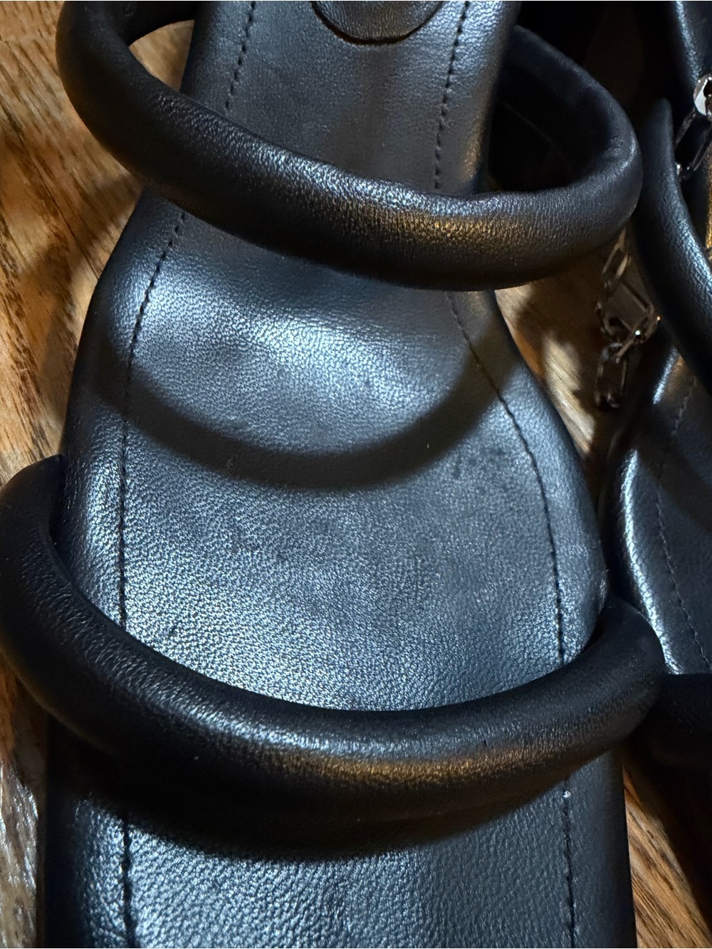 Black Free People Parker Chain Heels size 37.5 EU or 7.5 US - Picture 4 of 11